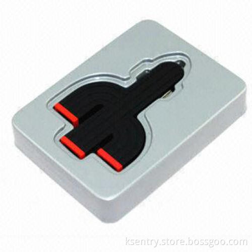 New items 3-port USB car charger for mobile phone/tablet PC/iPad Air, 12-24V input, 5V 4.2A output